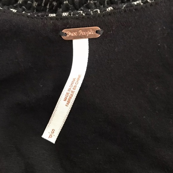 Free People | Lady Pucker Dress Womens XS Black Mini Open Scoop Back Boatneck - Picture 8 of 8